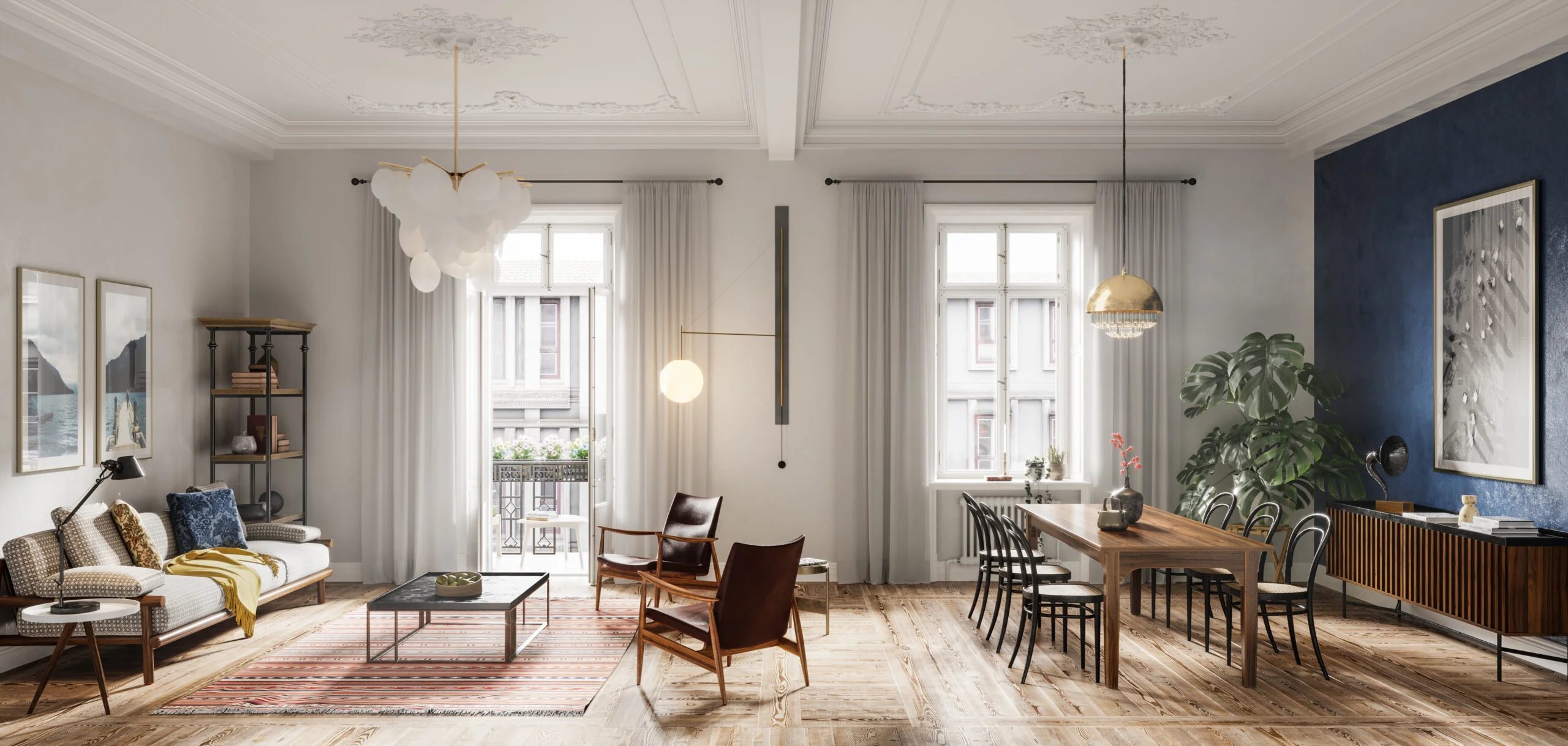 Luxury NYC Living Room with Premium Window Treatments